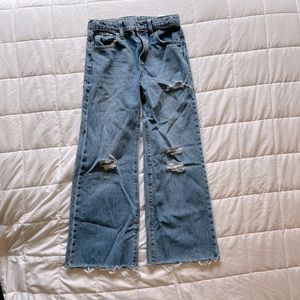 Girls size 12 Old Navy high rise baggy wide leg jeans